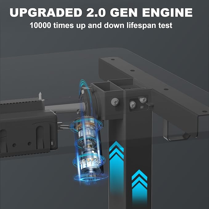 60 * 24 Inches Electric Standing Desk, Adjustable Height Sit Stand Up Desk with 3 Memory Presets, Motorized Home Office Computer Gaming Workstation Desk, Rustic Brown - LeafyLoom