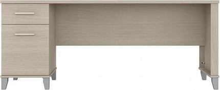 Bush Furniture Somerset 72W Office Desk with Drawers in Sand Oak - LeafyLoom