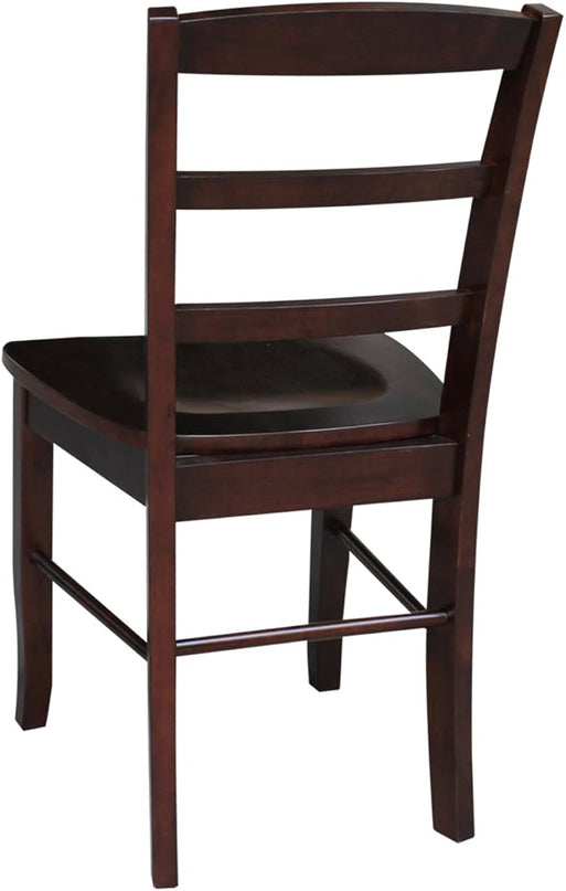 International Concepts Madrid Ladder Back Chair, Java, Rich Mocha - LeafyLoom