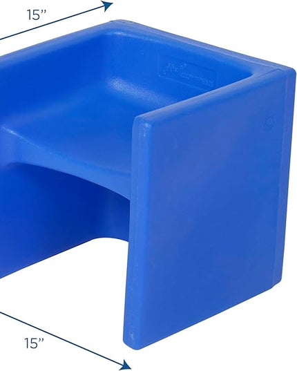 Children's Factory 3-in-1 Cube Chair for Kids, Flexible Seating Classroom Furniture, 1-Pack, Blue - LeafyLoom