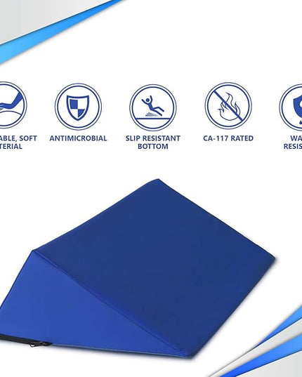 NYOrtho Positioning Wedge Pillow support - Wipe Clean Water Resistant alignment for elderly side sleepers - LeafyLoom