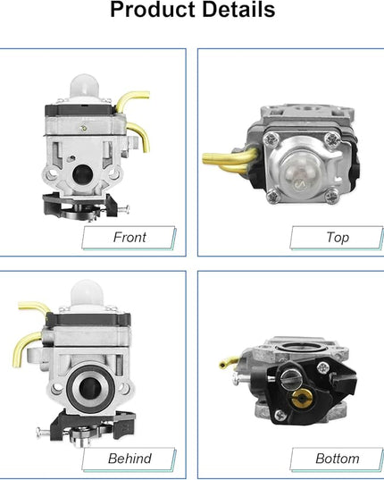 Carburetor Kits 308054129 Fits for Ryobi RY38BP 38cc Backpack Blower, with Gaskets Fuel Line Filter - LeafyLoom