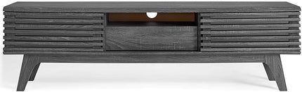 Modway Render Mid-Century Modern Low Profile 59 Inch TV Stand in Charcoal - LeafyLoom