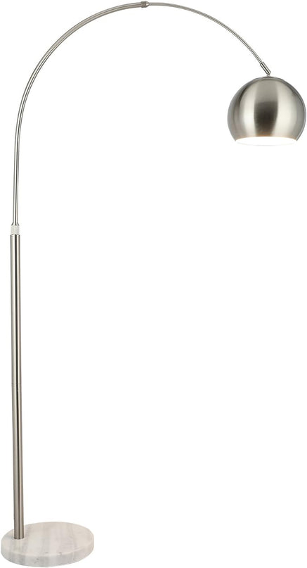 CO-Z Modern Arc Floor Lamp with 360° Rotatable Hanging Shade Adjustable Nickel Standing Reading Light with Marble Base Contemporary Arch Metal Pole Task Lamp for Living Room Couch Sofa, 69 Inch - LeafyLoom