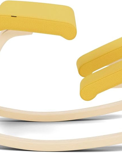 Varier Variable Balans, Original Kneeling Chair, Ergonomic Office Chair, 10-year Warranty, Designed by Peter Opsvik Yellow/Natur - LeafyLoom
