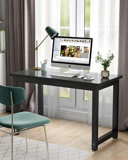 Tribesigns Computer Desk, 47 inch Modern Simple Office Desk Computer Table Study Writing Desk for Home Office, White - LeafyLoom