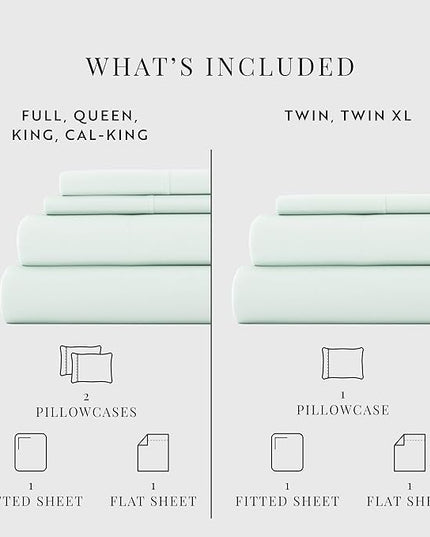 Linen Market Bed Sheets for Twin Size Bed (Mint) - Sleep Better Than Ever with These Soft and Cooling Twin Sheets - Deep Pocket Fits 16" Thick Beds - 3 Piece Twin Sheet Set - LeafyLoom
