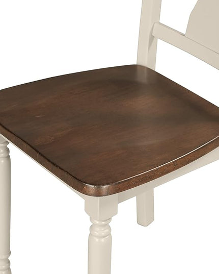 Classic Farmhouse 6-Piece Dining, Wooden Table and Chairs Set with Bench for Kitchen Living Room, Ideal for Heartwarming Family Gatherings, Brown+Cottage White - LeafyLoom