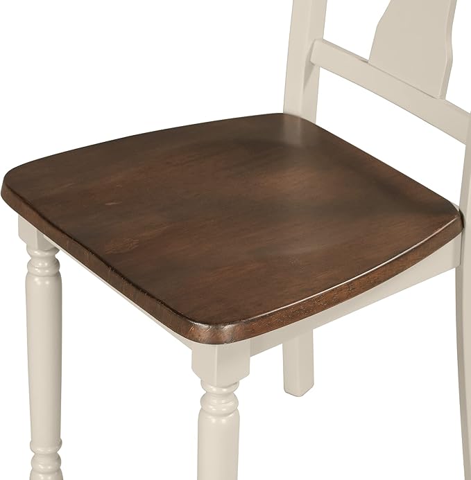 Classic Farmhouse 6-Piece Dining, Wooden Table and Chairs Set with Bench for Kitchen Living Room, Ideal for Heartwarming Family Gatherings, Brown+Cottage White - LeafyLoom