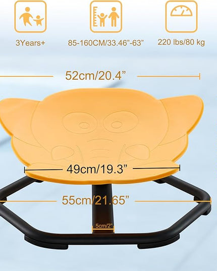 Spinning Chair for Autistic Kids Sit and Spin Chair for Kids Swivel Sensory Chair Elephant Spinning Seat Autism Sensory Chair Items for Sensory Room Training Balance Body Coordination - LeafyLoom