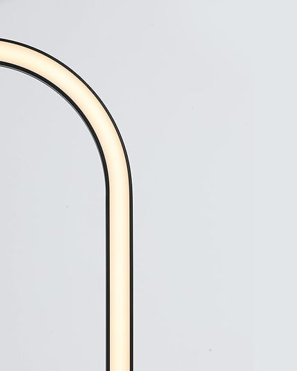 LUCĒ by Mercer Project Modern LED Arched Floor Lamp, Black - LeafyLoom
