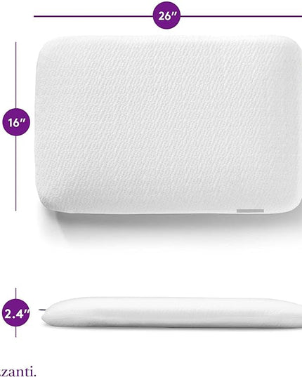 Ultra Slim Pillow - Flat & Thin pillow for Sleeping | Stomach Sleeping Pillow | 2.4 inch thin memory foam pillow for stomach sleepers - LeafyLoom