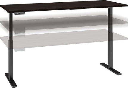 Bush Business Furniture Move 60 Electric Ergonomic Sit-Stand Computer Table for Home and Professional Office, 72W x 30D, Black Walnut - LeafyLoom