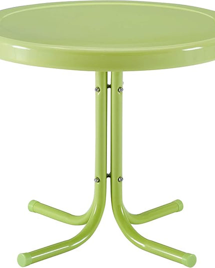 Crosley Furniture KO10004KL Griffith 3-Piece Retro Metal Outdoor Seating Set with 2 Chairs and Side Table, Key Lime - LeafyLoom