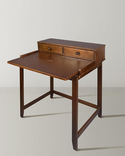 Casual Home Office Concealed Compartment Desk, Truffle Brown - LeafyLoom