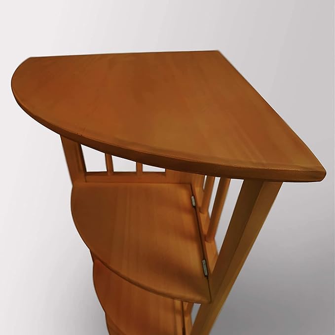 Casual Home 4-Shelf Corner Folding Bookcase, Honey Oak - LeafyLoom