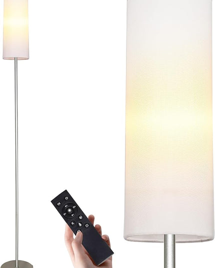 LED Floor Lamp for Living Room,3 Color Temperature Floor Lamps with Remote Control &Foot Switch Modern Standing Lamp,Reading Lamp for Bedroom, Study Room, Office, 9W Bulb Included - LeafyLoom