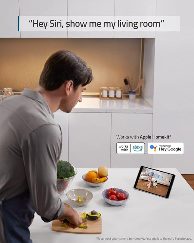 eufy Security Indoor Cam C120 2-Cam Kit | 2K Security Indoor Camera | Plug-in Camera with Wi-Fi | Human and Pet AI | Works with Voice Assistants | Night Vision | Two-Way Audio | HomeBase 3 Compatible eufySecurity