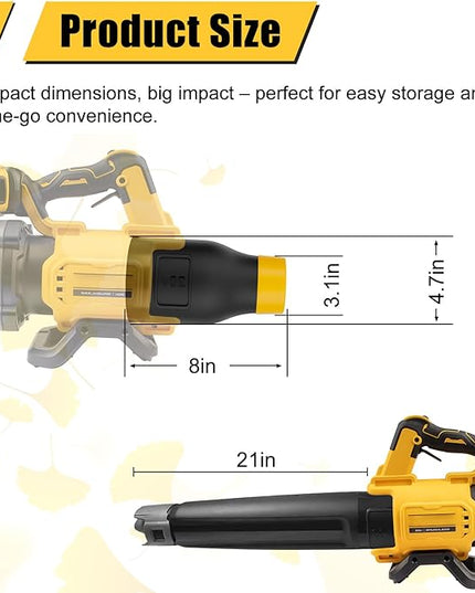 Car Drying Nozzle for DeWalt 20V MAX XR Leaf Blowers(DCBL722B DCBL722P1), Car Dryer Air Blower Nozzle for DeWalt - 8" Short Nozzle (DCE100B DCBL720P1 Not Fit) - LeafyLoom