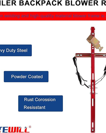 ELITEWILL Trailer Backpack Blower Holder Rack Compatible with Open and Enclosed Lawn Landscape Trailers Trucks - 1 Pack Backpack Blower - LeafyLoom