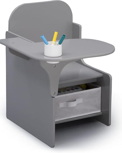 Delta Children MySize Chair Desk With Storage Bin, Grey - LeafyLoom