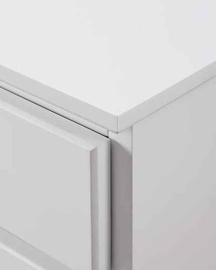 Walker Edison Ronne 4 Door-Sideboard with Fretwork Detail, 60 Inch, White - LeafyLoom