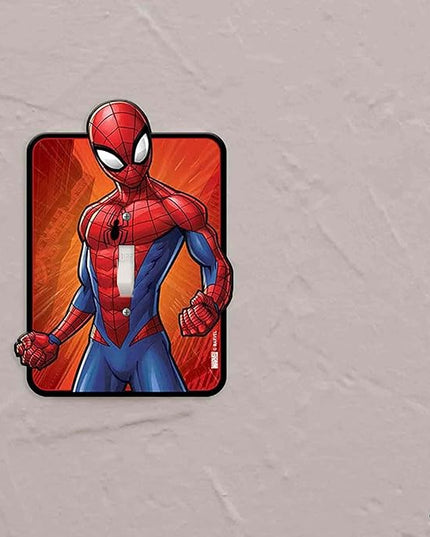Marvel Spider-Man Embossed Metal Light Switch Plate - Spider-Man Switch Plate Decoration for Bedroom or Man Cave - LeafyLoom