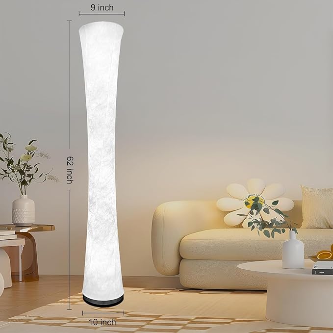 Floor Lamp, floor lamps for living room, floor lamp for bedroom, standing lamp, RGB Color Changing, Music Sync, APP Remote Control, 62'' Standing Lamp for Living Room,see installation video here - LeafyLoom