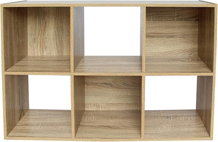 PACHIRA E-Commerce US 6 Cube Storage Organizer Unit Shelf, Closet Cabinet, Bookshelf File Organizer Rack in Living Room, Bedroom, Study,OAK - LeafyLoom