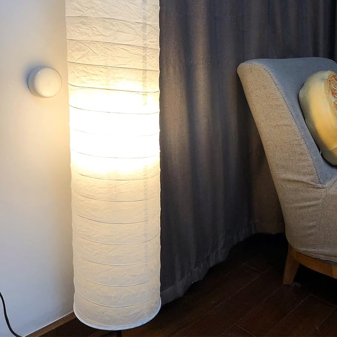 Paper Floor Lamp Shades Nordic Style Table Light Shades Barrel Chandelier Protector for Home Hotel Bedside Desk Wall - LeafyLoom