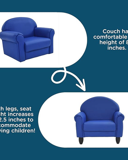 Children's Factory As We Grow Toddler Chair, Flexible Seating for Daycare or Preschool, Kids Reading Couch, Playroom Furniture, Blue - LeafyLoom
