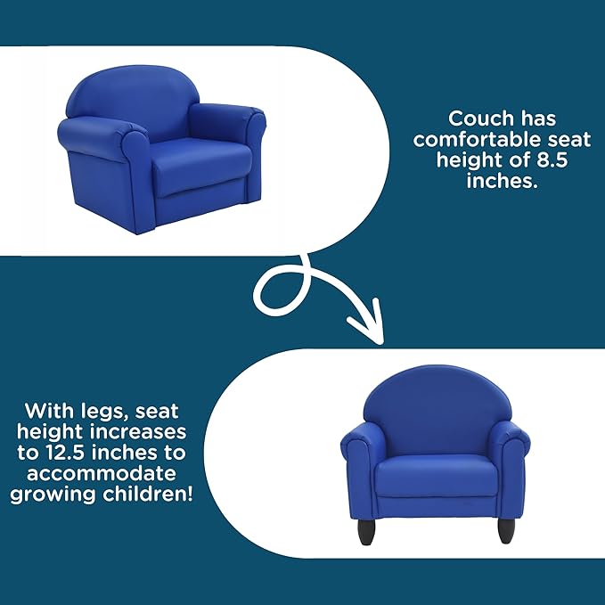 Children's Factory As We Grow Toddler Chair, Flexible Seating for Daycare or Preschool, Kids Reading Couch, Playroom Furniture, Blue - LeafyLoom