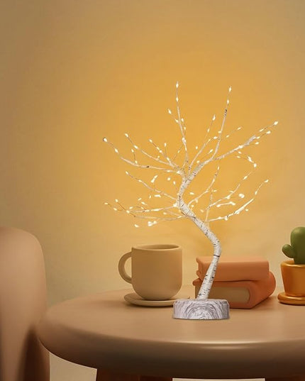 OTAVILEM Room Decor, 20" 108 LED Twinkling Tree Lamp, DIY Artificial Tree Lamp, Battery/USB Operated, Tabletop Bonsai Tree Light for Living Room Bedroom Christmas Home Gifts House Decor - LeafyLoom
