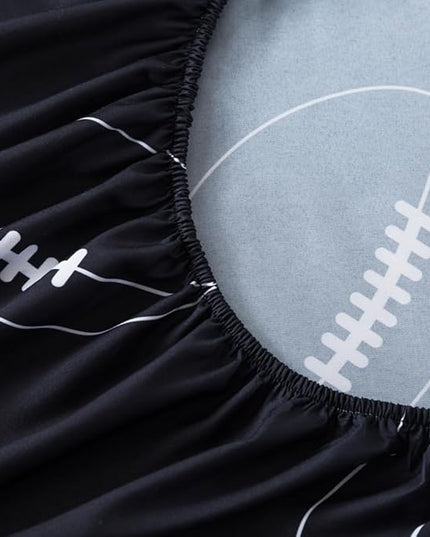ADASMILE A & S Football Comforter Set Twin for Boys Kids American Football Bedding Set Sports Football Player Comforter with Football Sheets Twin Bed in A Bag Rugby Comforter Sets for Kids Home Decor - LeafyLoom