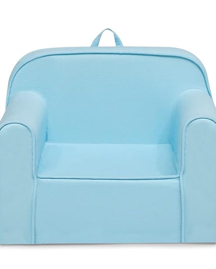 Delta Children Cozee Chair for Kids for Ages 18 Months and Up, Light Blue - LeafyLoom
