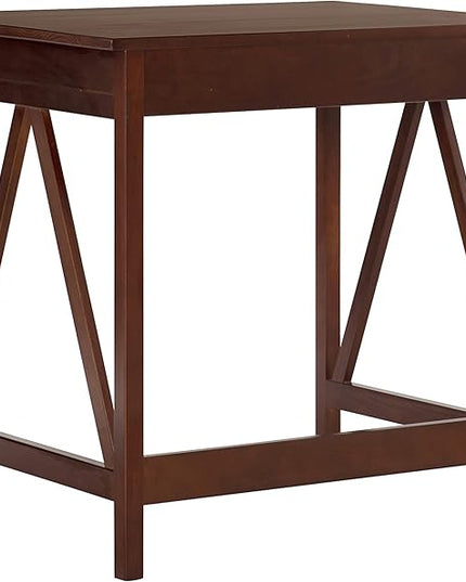 Linon Home Dcor Titian Laptop Desk, Antique Tobacco, 31.5" W x 24.02" D x 30" H - LeafyLoom
