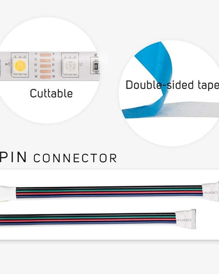 BTF-LIGHTING 5050 RGBW RGB+Warm White(2700K-3000K) 150RGB+150White LED Tape Light 5m 16.4ft 60LED/m Multi-Colored IP65 10mm Width FPCB DC12V for Bedroom Home Decoration(No Adapter or Controller) BTF-LIGHTING