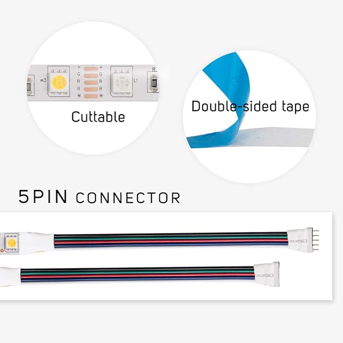 BTF-LIGHTING 5050 RGBW RGB+Warm White(2700K-3000K) 150RGB+150White LED Tape Light 5m 16.4ft 60LED/m Multi-Colored IP65 10mm Width FPCB DC12V for Bedroom Home Decoration(No Adapter or Controller) BTF-LIGHTING