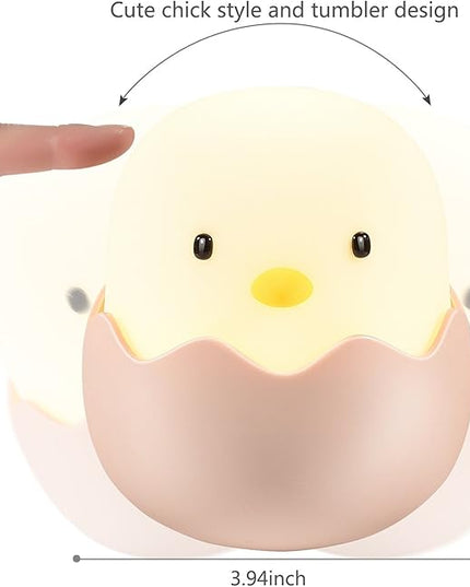 Kids Night Light, Cute Creative Egg Shell Baby Night Light with Touch Sensor, Nursery Night Lights, Kawaii Desk Accessories, Room Decor for Boys Girls Kids Gifts - LeafyLoom