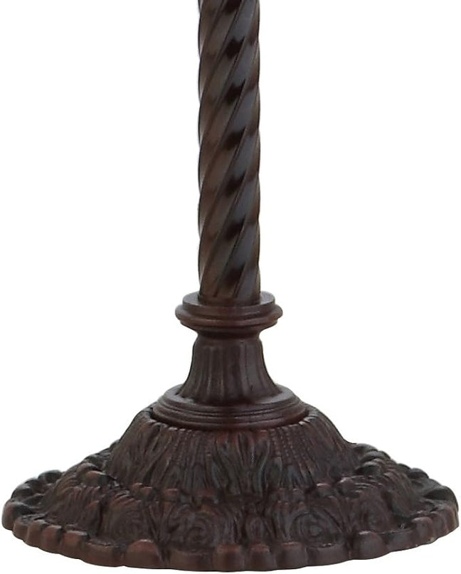 JONATHAN Y JYL8007A White Tiffany-Style 70" Torchiere LED Floor Lamp, Tiffany, Traditional, Art Nouveau Style, Office, Living Room, Family Room, Dining Room, Bedroom, Hallway, Foyer, Bronze - LeafyLoom
