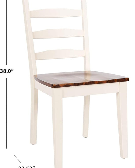 Safavieh Home Collection Shay White and Natural 5-piece Dining Set - LeafyLoom