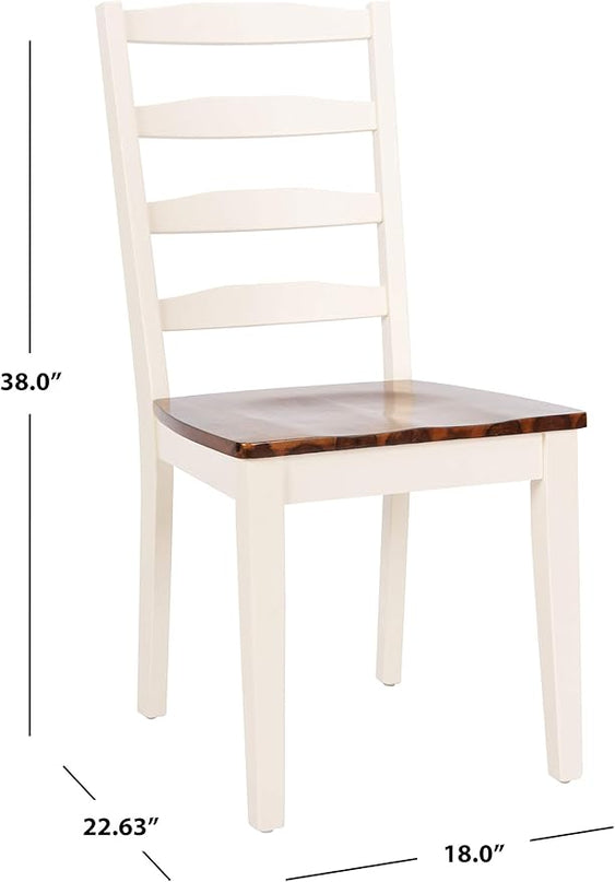 Safavieh Home Collection Shay White and Natural 5-piece Dining Set - LeafyLoom