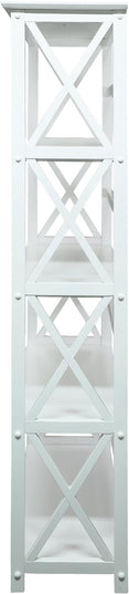 Casual Home Montego Bookcase, 5-Shelf, White,324-51 - LeafyLoom