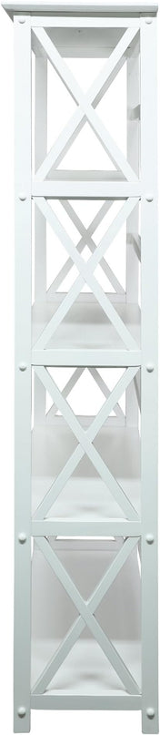 Casual Home Montego Bookcase, 5-Shelf, White,324-51 - LeafyLoom