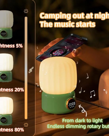 HOMY Bluetooth speaker Cactus Mood lamp Table desk office LED light wireless speakers Camping ambient music Good night electronic alarm clock sound decoration Kids Bedroom Party Best gift - LeafyLoom