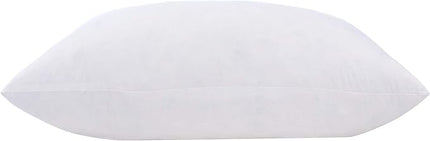 L' COZEE 100% Cotton Cover, Feather & Down Pillow, Best use for Decorative Pillows & for Firm Sleepers, White, Size 16x24 - LeafyLoom