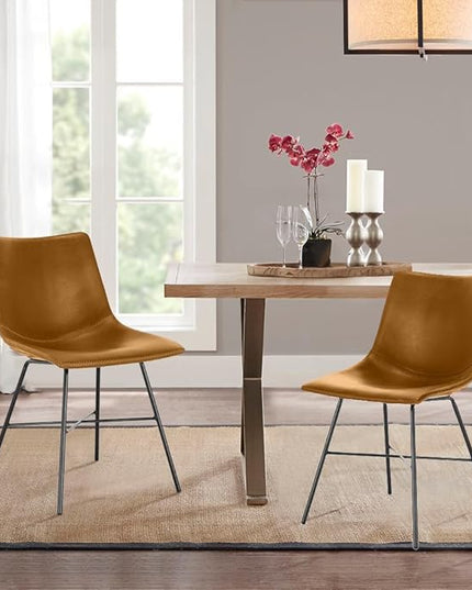 Poly and Bark Paxton Dining Chair, Set of 2 Tan - LeafyLoom
