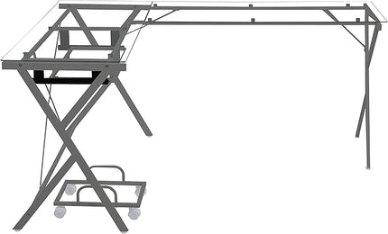 NicBex Kimberly-DW-00021-LWJ Home Office Desks, 62"x47"x28", Silver - LeafyLoom