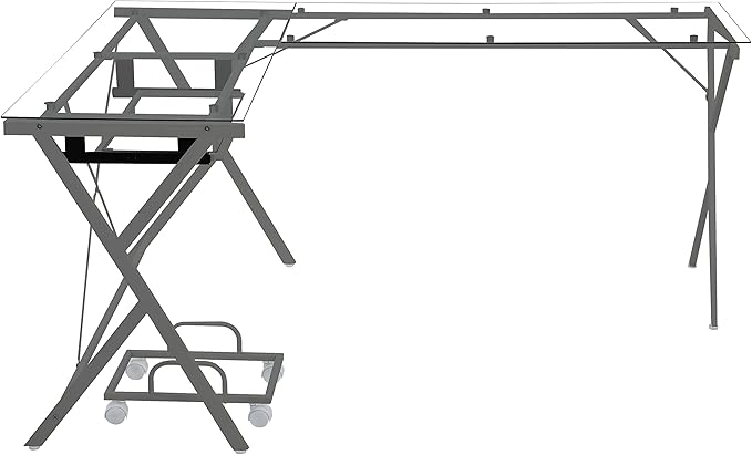 NicBex Kimberly-DW-00021-LWJ Home Office Desks, 62"x47"x28", Silver - LeafyLoom