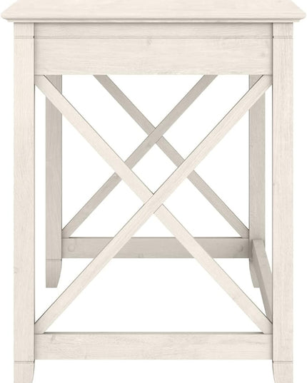 Bush Furniture Key West Writing Table for Home Office | Small Modern Farmhouse Desk, 48W, Linen White Oak - LeafyLoom